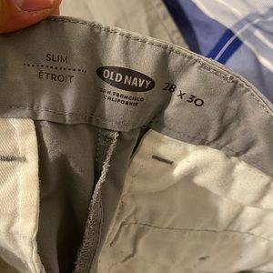 Old navy light grey pants in size 28x30 for men